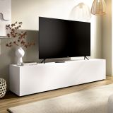Mobile Porta tv Bianco un Ripiano Un'anta 42x180x42h cm, 2 Vani - Borger