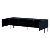Mobile Porta tv blu un Ripiano 2 Ante 200x42x57h cm, con Piedini in Metallo - Cesara
