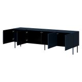 Mobile Porta tv blu un Ripiano 2 Ante 200x42x60h cm, 4 Vani - Mornago