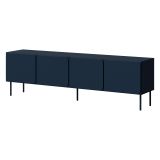Mobile Porta tv blu un Ripiano 4 Ante 200x42x60h cm, 4 Vani - Mornago