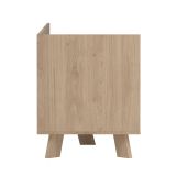 Mobile porta TV Eloise, Credenza da soggiorno, Armadio basso per TV, Base parete attrezzata, 51x182 h62 cm, Rovere e Bianco