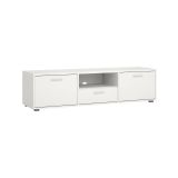 Mobile porta TV Fernande, Credenza da soggiorno, Armadio basso per TV, Base parete attrezzata, 40x147 h38 cm, Bianco