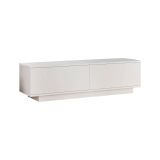 Mobile porta TV Ganymede, Credenza da soggiorno, Armadio basso per TV, Base parete attrezzata, 140x36 h38 cm, Bianco