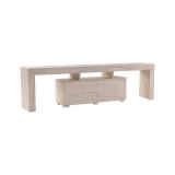 Mobile porta TV Govone, Credenza da soggiorno, Armadio basso per TV, Base parete attrezzata, 180x31 h50 cm, Beige