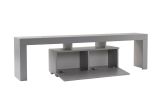 Mobile porta TV Govone, Credenza da soggiorno, Armadio basso per TV, Base parete attrezzata, 180x31 h50 cm, Grigio