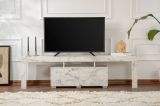 Mobile porta TV Govone, Credenza da soggiorno, Armadio basso per TV, Base parete attrezzata, 180x31 h50 cm, Marmo