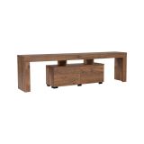 Mobile porta TV Govone, Credenza da soggiorno, Armadio basso per TV, Base parete attrezzata, 180x31 h50 cm, Pino