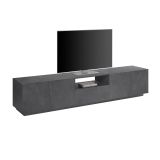 Mobile Porta tv Grigio Ardesia un Cassetto un Ripiano 220x43x46h cm, Apertura Battente Made in Italy - Azzurras