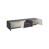 Mobile Porta tv Grigio Ardesia un Cassetto un Ripiano 220x43x46h cm, Apertura Battente Made in Italy - Azzurras