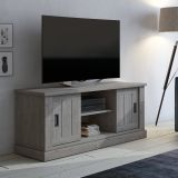 Mobile Porta tv Grigio Rovere Grigio un Ripiano 2 Ante 45x46x60h cm, 4 Vani - Mesola