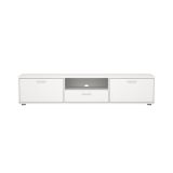 Mobile porta TV Harmonie, Credenza da soggiorno, Armadio basso per TV, Base parete attrezzata, 40x177 h38 cm, Bianco