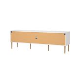 Mobile porta TV Heloise, Credenza da soggiorno, Armadio basso per TV, Base parete attrezzata, 40x177 h57 cm, Bianco