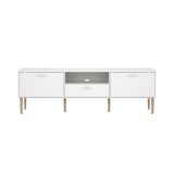 Mobile porta TV Heloise, Credenza da soggiorno, Armadio basso per TV, Base parete attrezzata, 40x177 h57 cm, Bianco