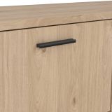 Mobile porta TV Honorine, Credenza da soggiorno, Armadio basso per TV, Base parete attrezzata, 40x147 h57 cm, Rovere