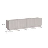 Mobile porta TV Horta, Madia da salotto con quattro ante battenti, Design minimal e moderno, 200x40 h48 cm, Beige