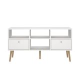 Mobile porta TV Jolie, Credenza da soggiorno, Armadio basso per TV, Base parete attrezzata, 39x117 h61 cm, Bianco