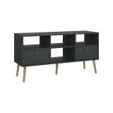 Mobile porta TV Jolie, Credenza da soggiorno, Armadio basso per TV, Base parete attrezzata, 39x117 h61 cm, Grigio