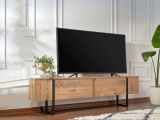 Mobile porta TV Lilith, 180x30 h50 cm, Pino e Nero