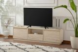 Mobile porta TV Lovere, Credenza da soggiorno, Armadio basso per TV, Base parete attrezzata, 160x30 h42 cm, Beige
