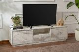 Mobile porta TV Lovere, Credenza da soggiorno, Armadio basso per TV, Base parete attrezzata, 160x30 h42 cm, Marmo