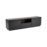 Mobile porta TV Lovere, Credenza da soggiorno, Armadio basso per TV, Base parete attrezzata, 160x30 h42 cm, Nero