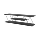 Mobile porta TV Lysithea, Supporto per televisione da salotto, Credenza bassa da soggiorno, Base porta TV, 120x30h33 cm, Antracite e Grigio