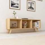 Mobile Porta tv Marrone 3 Vani Peso Supportato 40 kg 120x30x48h cm, Installazione a Terra - Sizzano