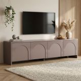 Mobile Porta tv Marrone Bronzo Apertura a Ribalta 4 Ante 180x32x45h cm, 2 Vani - Noma