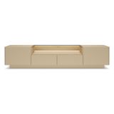 Mobile Porta tv Marrone Chiaro Marrone Rovere 2 Cassetti 2 Ripiani 203x40x43h cm, 2 Ante - Kakagano