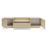 Mobile Porta tv Marrone Chiaro Marrone Rovere un Cassetto 2 Ripiani 176x40x43h cm, 2 Ante - Kakaha
