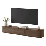 Mobile Porta tv Marrone Noce 3 Cassetti un Ripiano 200x34x28h cm, 3 Vani - Kahate