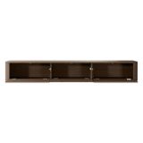 Mobile Porta tv Marrone Noce 3 Cassetti un Ripiano 200x34x28h cm, 3 Vani - Kahate