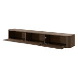 Mobile Porta tv Marrone Noce 3 Cassetti un Ripiano 200x34x28h cm, 3 Vani - Kahate