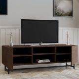 Mobile Porta tv Marrone Noce 3 Ripiani 2 Ante 150x41x50h cm, 6 Vani - Monno