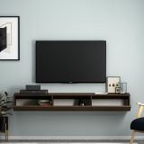 Mobile Porta tv Marrone Noce 3 Vani 3 Ante 180x31x26h cm, Apertura a Ribalta - Lariano