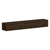 Mobile Porta tv Marrone Noce 3 Vani 3 Ante 180x31x26h cm, Apertura a Ribalta - Lariano