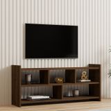 Mobile Porta tv Marrone Noce 5 Ripiani 5 Vani 118x28x55h cm, Peso Supportato 40 kg - Loreglia