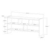 Mobile Porta tv Marrone Noce 5 Ripiani 5 Vani 118x28x55h cm, Peso Supportato 40 kg - Loreglia