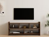 Mobile Porta tv Marrone Noce 5 Ripiani 5 Vani 118x28x55h cm, Peso Supportato 40 kg - Loreglia