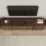 Mobile Porta tv Marrone Noce Apertura a Ribalta 4 Ante 180x35x46h cm, 4 Vani - Nokarara