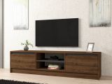 Mobile Porta tv Marrone Noce Nero Antracite un Ripiano 2 Ante 180x40x45h cm, 4 Vani - Lurani