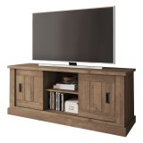 Mobile Porta tv Marrone Noce un Ripiano 2 Ante 45x46x60h cm, 4 Vani - Mesola