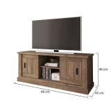 Mobile Porta tv Marrone Noce un Ripiano 2 Ante 45x46x60h cm, 4 Vani - Mesola