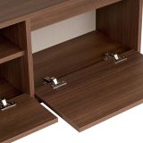 Mobile Porta tv Marrone Noce un Ripiano 3 Ante 160x30x42h cm, 4 Vani - Morrigan