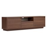 Mobile Porta tv Marrone Noce un Ripiano 3 Ante 160x30x42h cm, 4 Vani - Morrigan