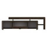Mobile Porta tv Marrone Noce un Ripiano Apertura Battente, a Ribalta 192x37x53h cm, 3 Ante - Trasacco