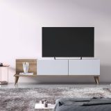 Mobile Porta tv Marrone Quercia 2 Ante Apertura a Ribalta 152x43x35h cm, Chiusura a Ribalta
