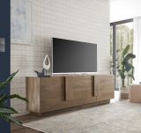 Mobile Porta tv Marrone Quercia 3 Ripiani Apertura Maniglia 182x44x63h cm, 6 Vani - Vergonte