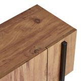 Mobile Porta tv Marrone Quercia Nero 2 Ante 4 Vani 180x30x45h cm, Apertura a Ribalta - Noga