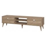 Mobile Porta tv Marrone Quercia Sfumatura Colore Ante Quercia Colore Ante Marrone 152x40x35h cm, Sfumatura Colore Struttura Quercia